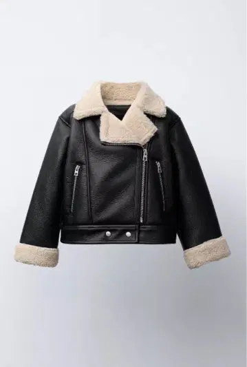 ZARA 인조 가죽 라이더 자켓