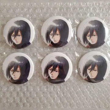 진격의 거인 WIT STUDIO SUISAI 미카사 캔뱃지 6개