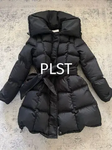 [ PLST ] 허리 리본 다운 코트