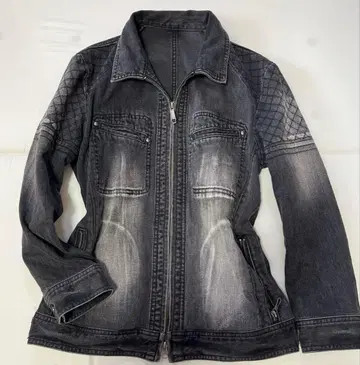 5351 POUR LES HOMMES 블랙 데님 지퍼 자켓 Y2K