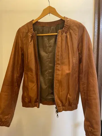 브라운 가죽 자켓 사이즈 38