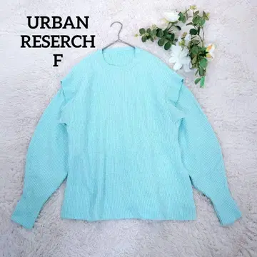 어반 리서치 여성용 니트(F) 스카이블루 코튼 크루넥 워셔블