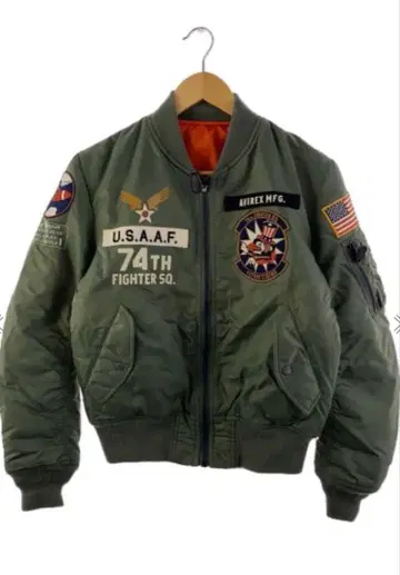 AVIREX MA-1 플라이트 자켓 74th Fighter green