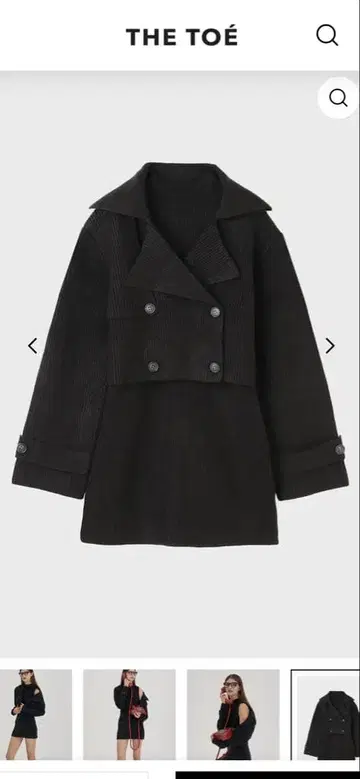 THETOE 빅토리아 니트 세트 블랙 M