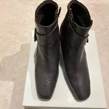 뷰포트 다크 브라운 가죽 숏부츠