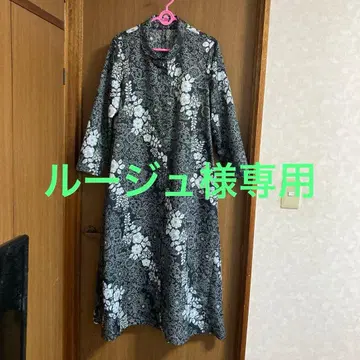 기모노 원단으로 만든 A라인 아우터 겸 원피스