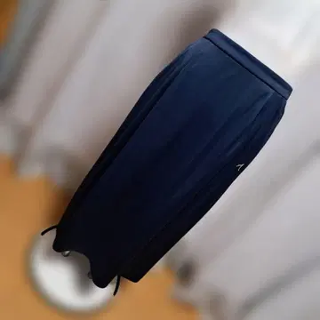 네이비 타이트 롱 스커트