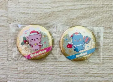 치로피노 크리스마스 캔뱃지 고양이 & 강아지