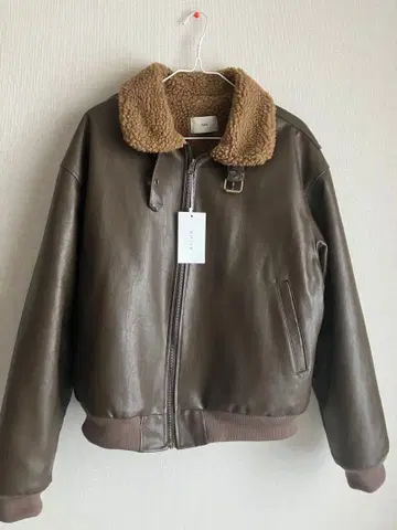 kiten 커브 가죽 자켓 브라운 한국