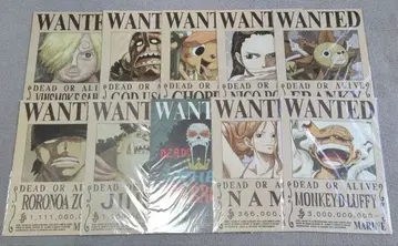 원피스 해군 발행 공식 수배서 A3 사이즈 포스터 밀짚모자 일당