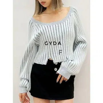 [ GYDA ] 바이컬러 2WAY 니트탑 크롭 ap1653