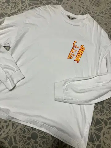 jieda 문자 프린트 롱티 티셔츠 사이즈 2