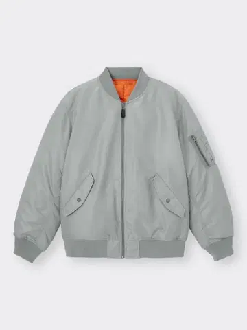 GU 히트 패디드 MA-1 블루종 L 라이트 그레이