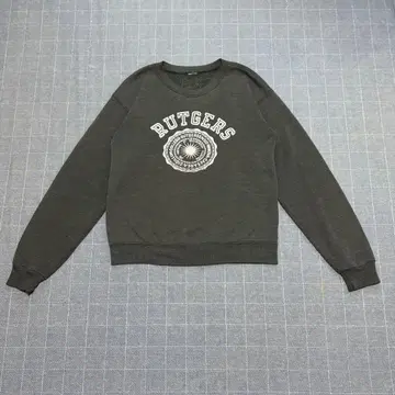 70s 블랙 빈티지 맨투맨 RUTGERS 페이드 칼리지