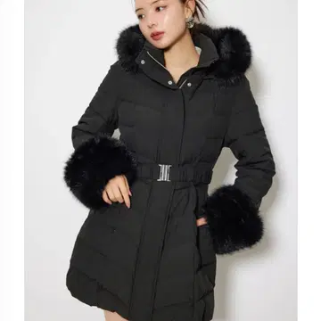 rienda A라인 다운 원피스 코트