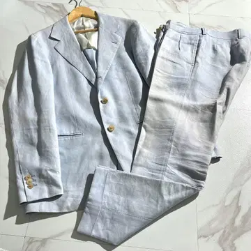 구하기 어려움 링 재킷 마이스터 린넨 소재 남성용 M 상당 블루