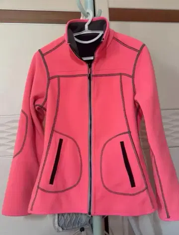 핑크 플리스 자켓 여성용
