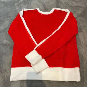 tao 빨간색 니트 긴팔 스웨터