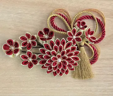 츠마미세공 머리 장식