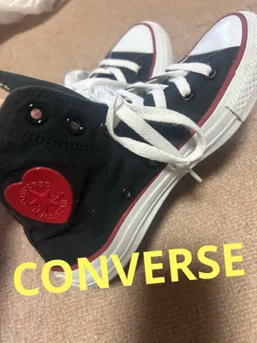 컨버스 올스타 빨검 하트 패치 하이컷 스니커즈 23