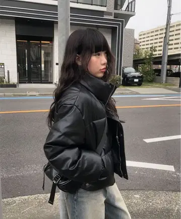 다운 자켓 블랙 anyonemore