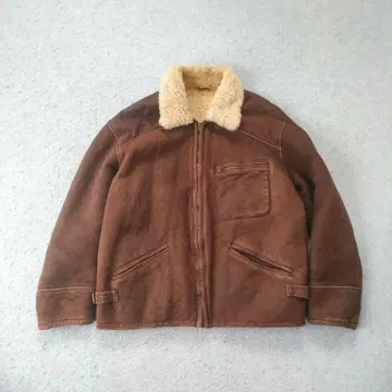 무스탕 자켓 브라운 보아 라이너 스웨이드 vintage