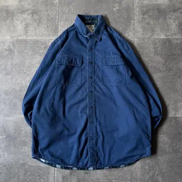 00s L.L.Bean 허리케인 셔츠 네이비 XL A703