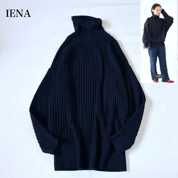 [ 23AW ] 미사용급 이에나 CODE 빅 풀오버 네이비 F 사이즈