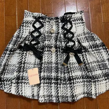 LIZLISA 리즈리사 체크 박스 치마바지