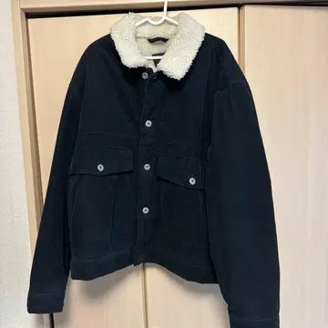 H&M 보아 카라 부착 블랙 자켓