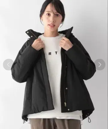 새상품급 글로벌 워크 라이트 웜 발수 후드 블루종 블랙