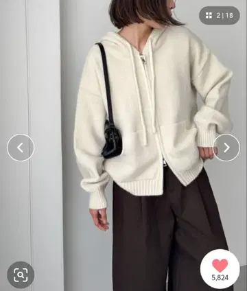 캐널진 El mar 소프트 니트 ZIP 후드티 canal jean