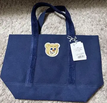 [ 익명 배송 ] 러브러리 바이 페이 올드 테디 와펜 토트 네이비