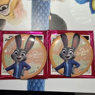 주토피아 주디 캔뱃지 2개 세트