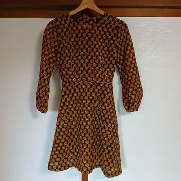 빈티지 70s 꽃무늬 원피스 레트로 팝