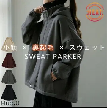 hug.u 속기모 후드 맨투맨 FREE 사이즈 블랙