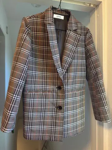 저널 스탠다드 리룸 체크 무늬 테일러드 자켓