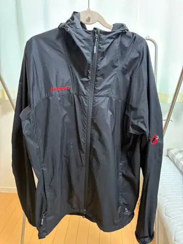 MAMMUT 후드 부착 나일론 자켓 M 블랙