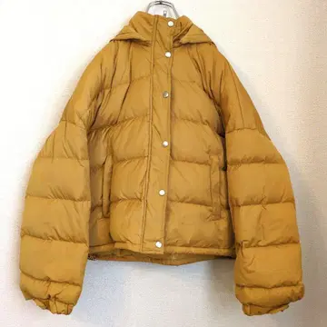 오버 사이즈 다운 자켓 숏 기장 머스타드 블루종 쥬에티