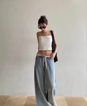 구하기 어려움 루즈 데님 25inch