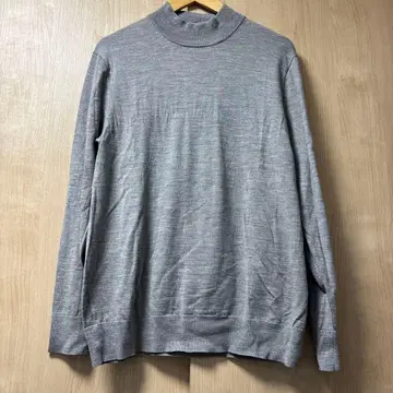 엑스트라 파인 메리노 모크넥 스웨터 그레이 XL