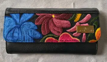 멕시코 핸드메이드 가죽 카빙 장지갑 블랙 [ 가죽 자수 ]