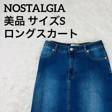 NOSTALGIA 노스탤지어 다크 블루 롱 스커트 데님 S