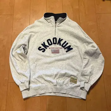 JACKROSE SKOOKUM 풀 집업 맨투맨 그레이