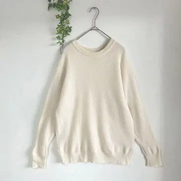 Plage 새상품급 캐시미어 100% 크루넥 데미지 가공 니트 캐시미어