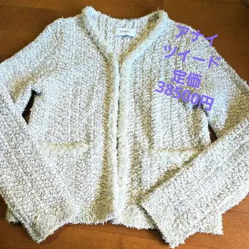 ANAYI 노카라 자켓 크림색