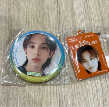 릴 리그 난바 헤키쿠 네오에그 캔뱃지와 메지루시 참