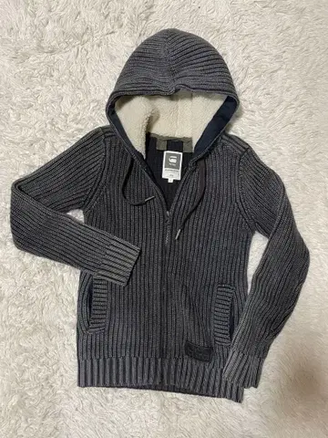 G-STAR RAW 지스타로우 니트 후디드 블루종