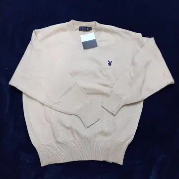 PLAYBOY 베이지 V넥 스웨터 L