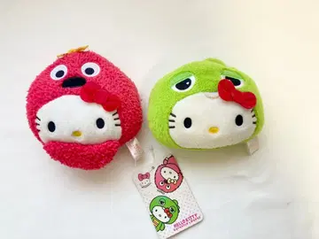 헬로키티 가챠핀 x 뭇쿠 인형옷 마스코트 봉제 인형 끈 없음